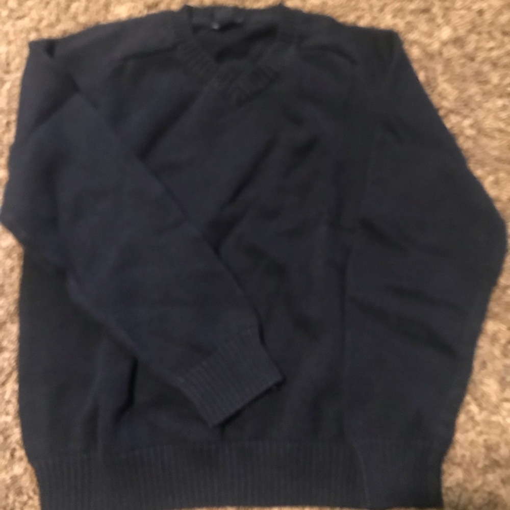 Boys Gap navy blue v-neck sweater